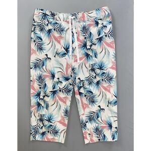 Chico's Weekends Perfect Stretch Pull On Crop Pants w/ Drawstring. Tag 2, (12).